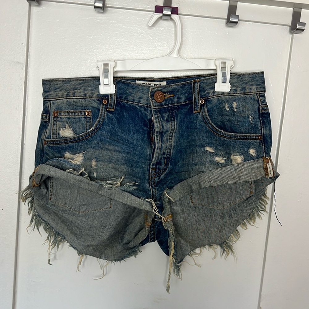 One x oneteaspoon ripped short shorts jeans size 27 women’s